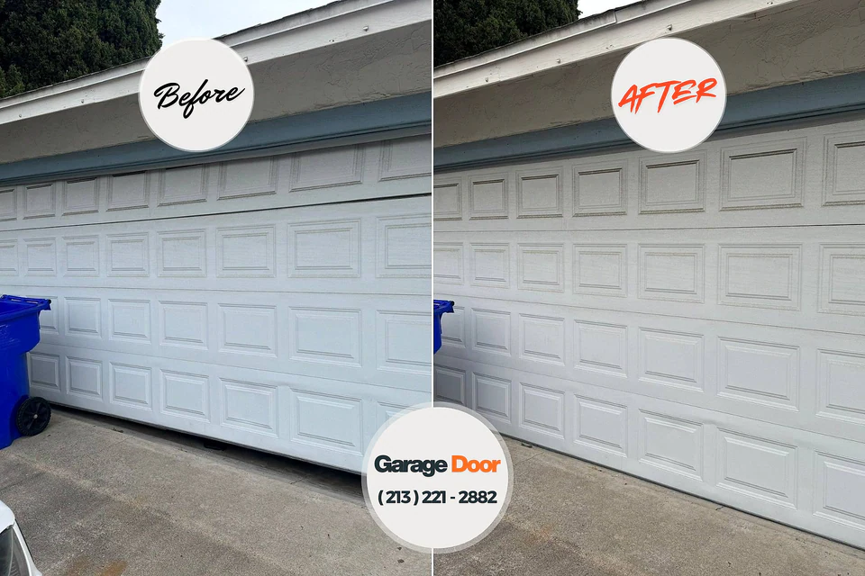 Before and after: garage door repair Tea, SD